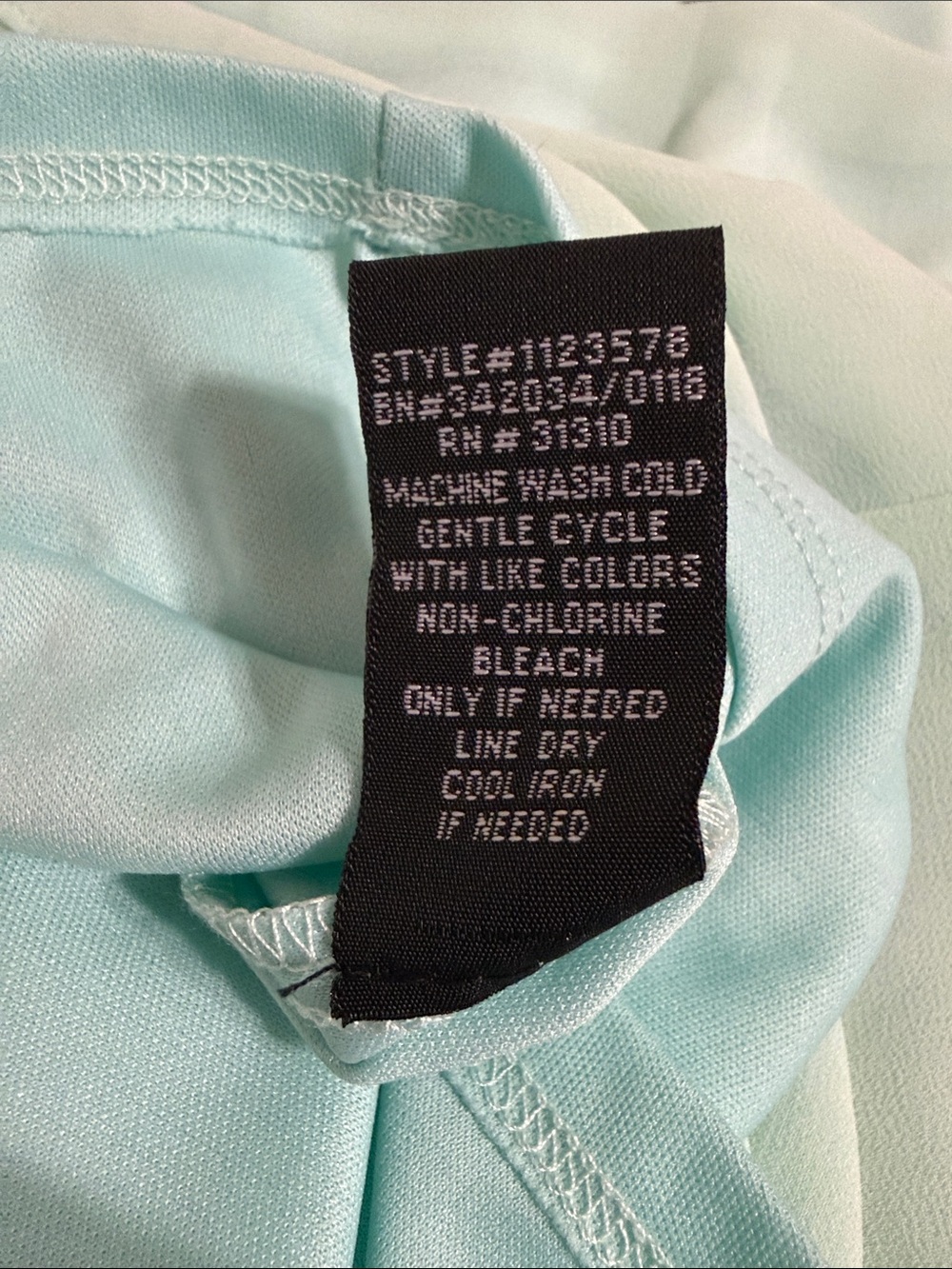 A. Byer Scalloped Edge Chiffon Shift Mint Green Dress - Picture 9 of 12